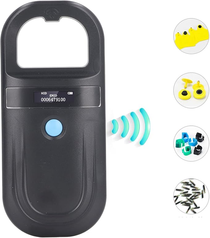 LiebeWH Pet Microchip Scanner Rechargeable Animal Tag Reader with LED Display Supports ISO11784 85 FDX B and EMID for Small Animal Management, LiebeWHxvrzpha0nd