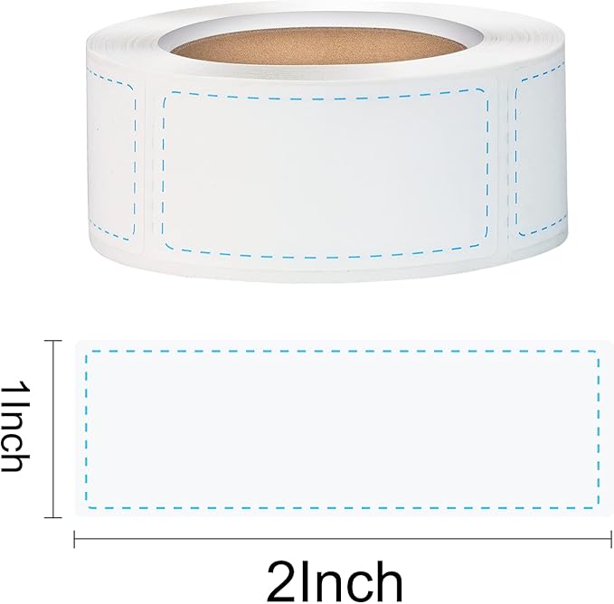 300pcs Removable Freezer Labels, Yoget 1 x 2 Inch Food Storage Stickers, Refrigerator Freezer Paper Label Easy Clean Leaves No Residue, Blue Food Labels Roll