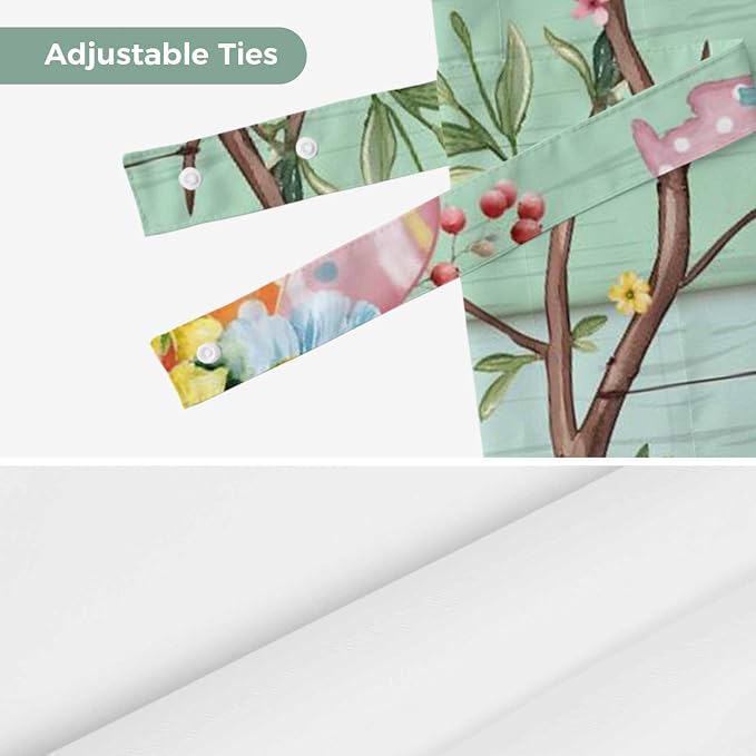 Easter Tie Up Valance Curtains for Windows, Kitchen Curtains Window Shades