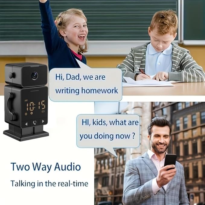 Indoor Camera Robot, 3MP 5g/2.4ghz WiFi Pet Robot Cam with Phone App, Nanny Cam Dog Cam with Audio/Video, Spy Camera 2-Way Audio Motion Tracking 7/24 Night Vision