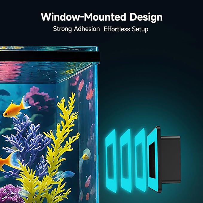 2K HD Aquarium & Terrarium WiFi Pet Camera,140° Wide-Angle Anti-Glare & Anti-Reflection,Night Vision for Fish & Reptiles,Two-Way Audio,Glass-Mount Enclosure Monitor,24/7 Recording (3 Pack)