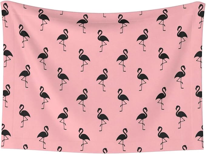 Reversible Dog Blanket for Beds Couches, Pink Flamingo, Double Sided Cat Blanket with Textured Dot Feel and Smooth Feel for Seasonal Comfort All Year