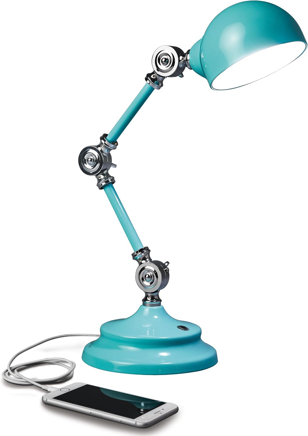OttLite Revive LED Desk Lamp with USB Port, Turquoise
