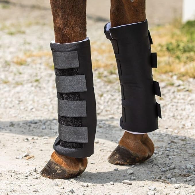 Dura-Tech Quick Wrap No Bow Leg Wraps for Horses | Size 16" | Color Navy | Exceptional Leg Coverage | Versatile Use | Secure and Easy Application | Sold in Pairs