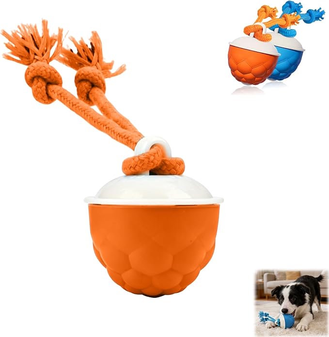 Interactive Dog Ball Toy (3.35x2.76in), 2026 Upgraded Automatic Rolling Ball with 3 Modes, USB Rechargeable, Smart Motion Pet Ball, for Small Medium Large Dogs Indoor Outdoor Play (Orange)