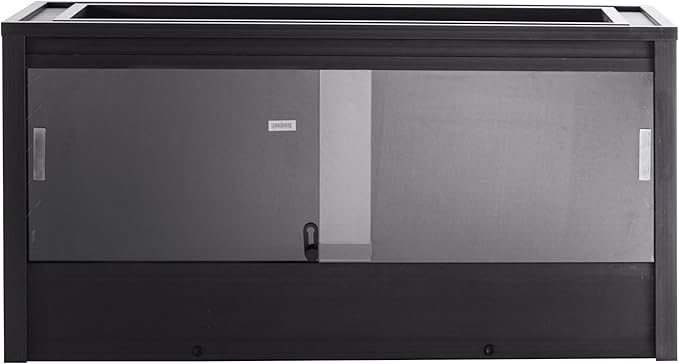 New Age Pet ECOFLEX Medium Reptile Enclosure with Matching Cabinet Stand Set in Black