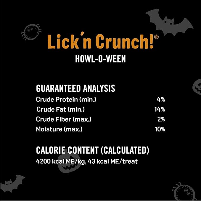 Three Bakery Howl-O-Ween Lick'n Crunch! Sandwich - Carob & Pumpkin Spice Flavored Treats, Puppy for Halloween, Training Treats, Holiday