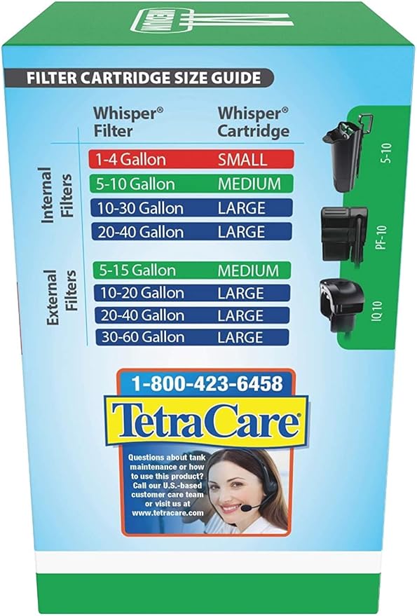 Tetra Whisper Bio-Bag Filter Aquarium Cartridges, Medium Filter for Freshwater and Marine Fish, Removes Odors and Discoloration, Ready to Use, 3 Medium Green Filters