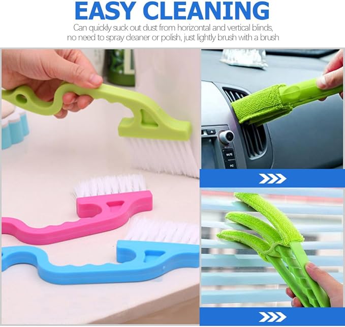 UPKOCH Window Groove Cleaning Brush Set 8pcs Window Gap Scrubber Brushes Dust