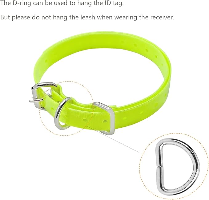 Dog Collar Strap for Most of Electronic Training Shock Collar Receivers-Adjustable Durable Waterproof Odorless 3/4 Inch Collar Replacement for Barking Fence-Pet TPU Collar Strap