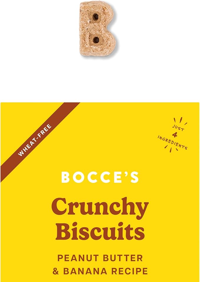 Bocce's Bakery PB & Banana Recipe Dog Treat Bundle – All-Natural, Wheat-Free Biscuits Made with Real Ingredients and Baked in The USA – 14oz Box (2 Pack Bundle)