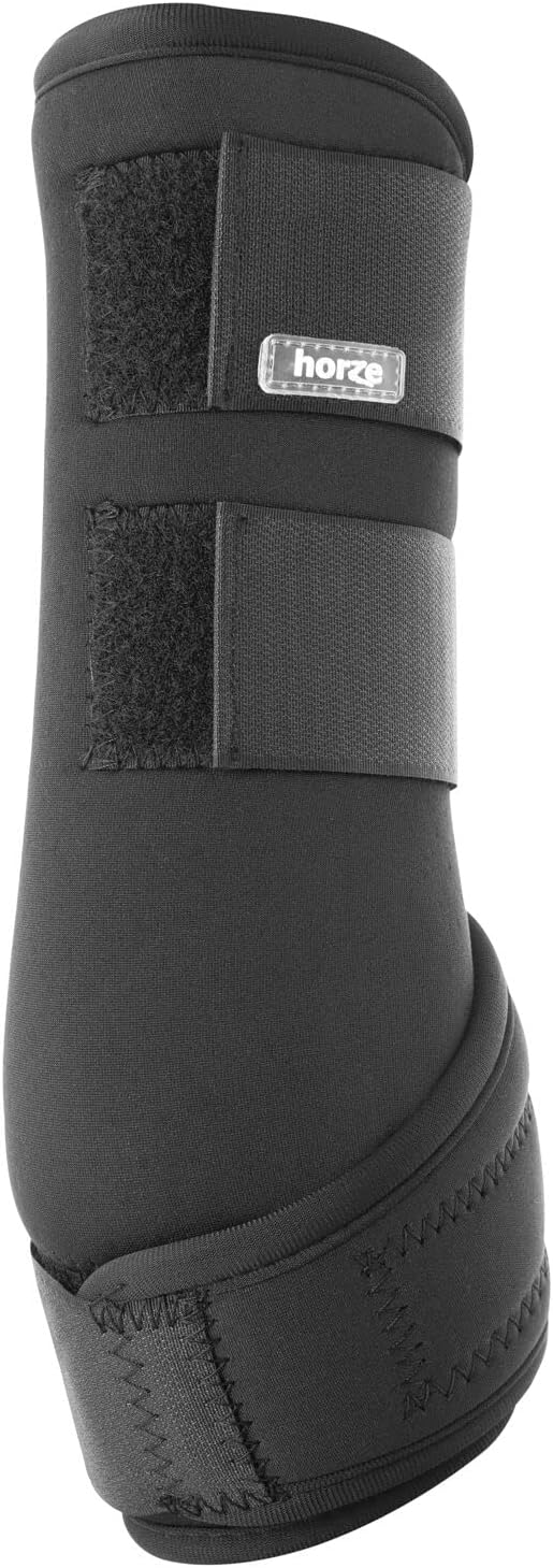 HORZE Brushing Splint Boots for Horses (Pair) - Durable Neoprene, Secure Closure, Lightweight - Black - XL