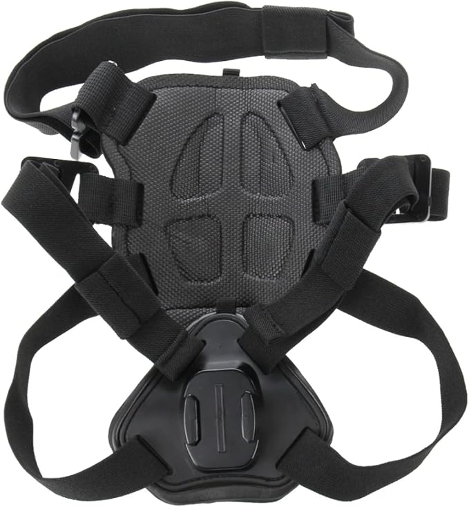 Dog Harness for Gopro, with 2 Mouting Base,Soft Adjustable for Small Medium and Large Dogs for Gopro 12 11 10 9 8 7 6 5 4 3, for DJI Osmo Pocket Camera and Insta360