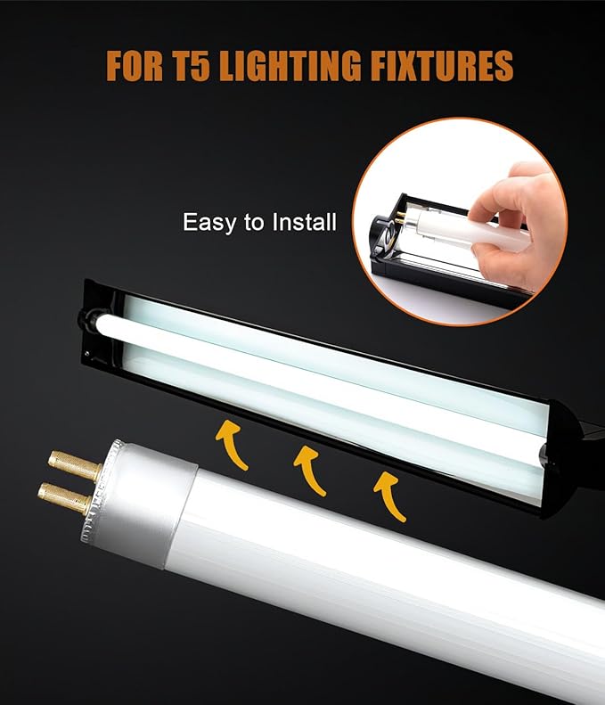 3 Pack T5 UVB Reptile Light 24W 10.0,UVA UVB Light Bulb for Reptiles, Reptile UVB Lamp Tube for Bearded Dragon