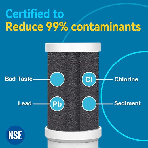 ALTHY Faucet Water Filter, BPA-Free Sink Tap Water Purifier, Certified Reduces
