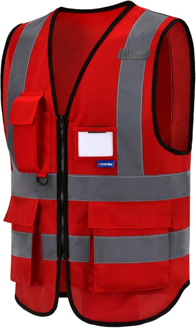A-SAFETY High Visibility Reflective Safety Vest Customize Logo (XS-8XL)