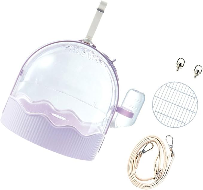 Clear Pet Carrier Travel Cage with Water Bottle& Station Frame Small Travel Camping Package Supply Large Cages and Habitats Cages and Habitats