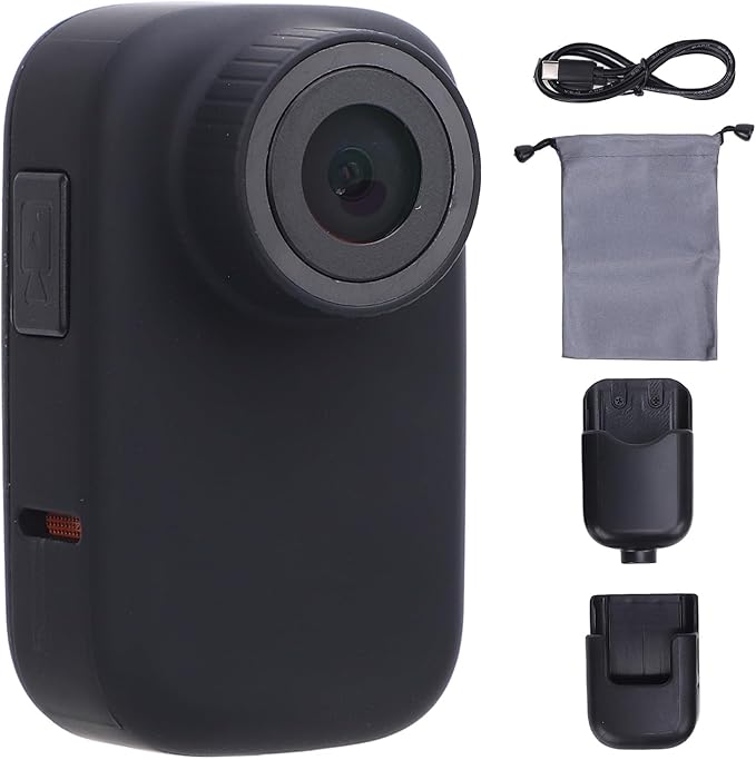 Pet Body Worn Camera, HD Resolution Wearable Body Cam for Dogs and Cats, Water Pet Action Camera with Lightweight Design for Outdoor Travel and Adventures (Black)