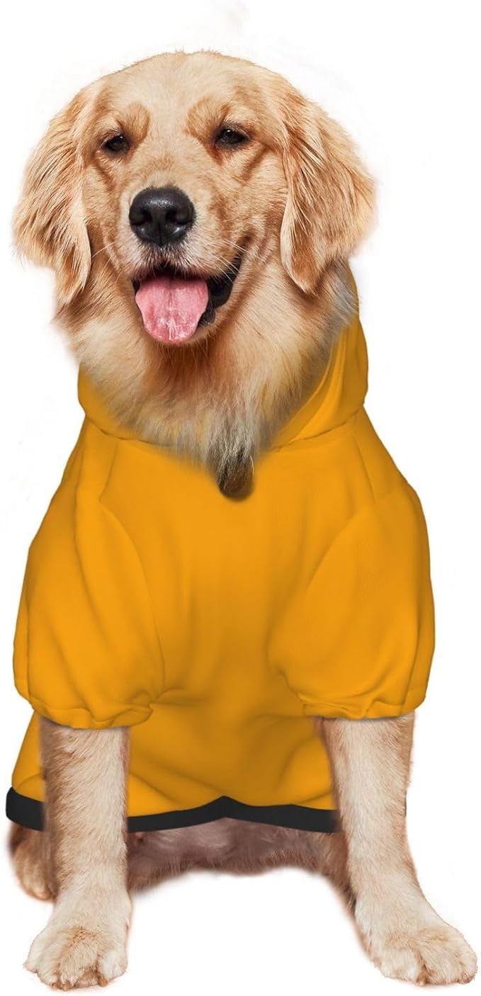 Custom Dog Hoodie Add Your Design Soft & Warm Personalized Photo Text Logo Name Dog Clothes for Puppy Sweatshirt Hooded for Small Medium Large Dogs Girl/Boy Cats Orange