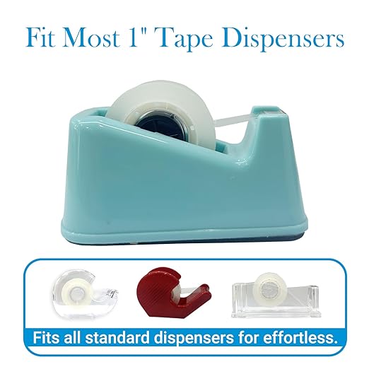 24 Rolls Clear Tape, Transparent Tape Refills for Dispenser, 1 Inch Core, 3/4 x 800 Inches, Strong Adhesive for Gift Wrapping, Office, School, Home, Desk Supplies & Crafts