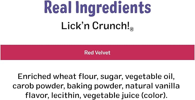 Three Dog Bakery Red Velvet Valentine's Day Lick'n Crunch 13 oz