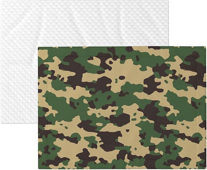 Cat Dog Blanket Camouflage Pattern Green Black Ultra Soft Warming Mat for Indoor Pet Beds Furniture 27.6 X 19.7inch
