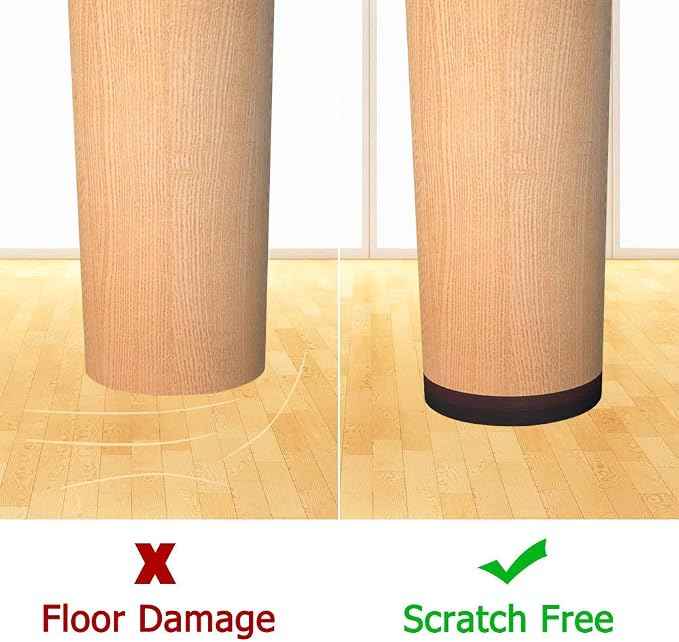 Yelanon Non Slip Furniture Pads -8pcs 4" Furniture Grippers Hardwood Floors