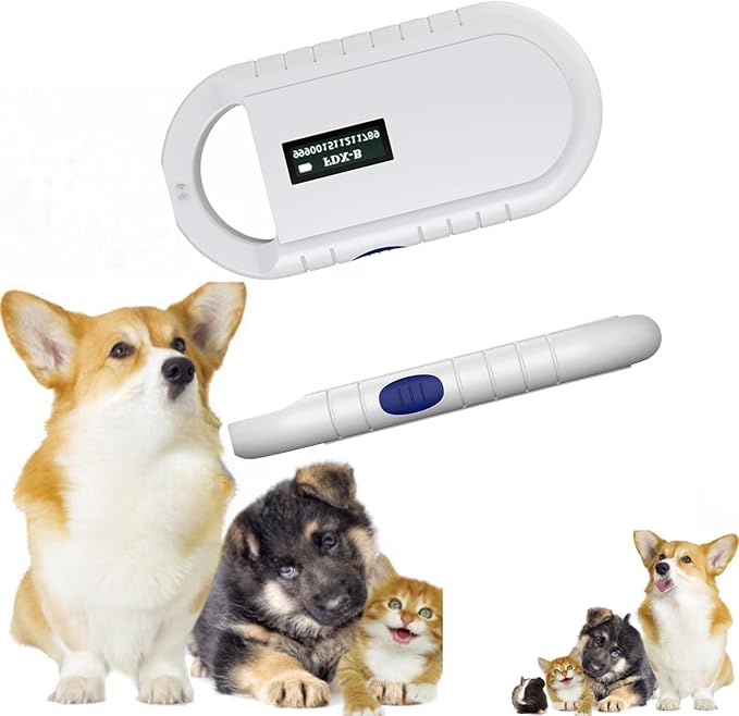 Pet Microchip Scanner Pet Trace Animal chip Reader for Dogs and Cats (Dual Frequency Rechargeable One Click Export of Data to PC) Supports ISO11784/ISO11785,FDXB,ID64 RFID PET160
