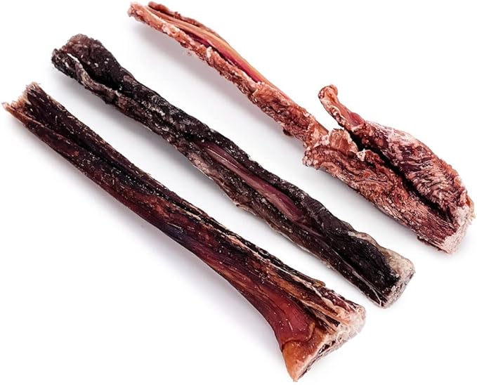 ValueBull Beef Jerky Gullet Sticks, Premium Dog Chews, 6 Inch, 25 Count - Natural Collagen, Glucosamine & Chondroitin for Joint Health, Single-Ingredient Beef Esophagus