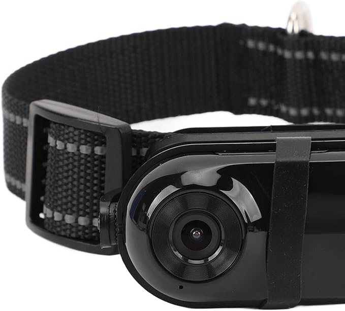 SUNGOOYUE Pet Collar Camera, 1080P HD Video Recording Adjustable Angle View with Back, for Dogs Cats Indoor Outdoor Travel Adventure (128GB)