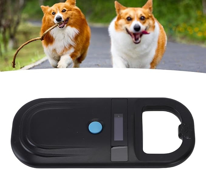 Pssopp Handheld Microchip Scanner, Rechargeable Animal Chip Reader Pet Microchip Scanner with 1000 Records Storage for EMID FDX B ISO11784 85 Pets Cats Dogs Hamsters (Style 2)