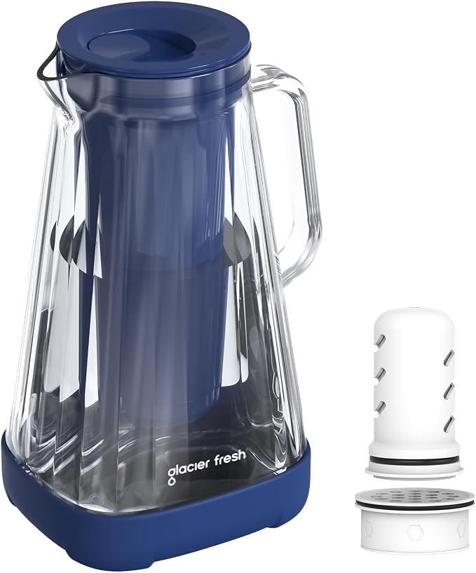 GLACIER FRESH 10 Cup Purela Glass Water Pitcher