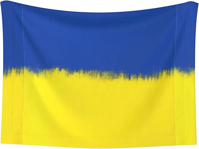 Two Sided Plush Pet Blanket for Crates Carriers Home Use, Abstract Artistic Ukrainian Flag, Reversible Throw with Cozy Dot Fabric and Silky Reverse for Small Large Pets