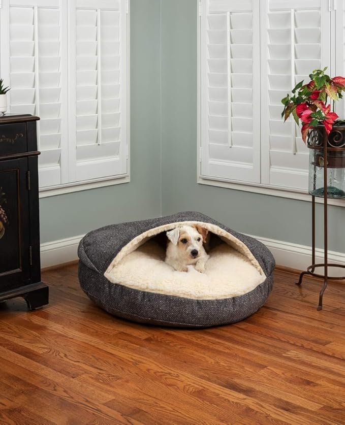 Snoozer Luxury Orthopedic Cozy Cave Pet Bed, Showdog Collection, Large - Merlin Pewter