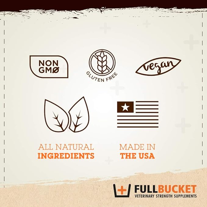 FullBucket Equine Probiotic Pellets with Saccharomyces boulardii for Horses Under High Stress or for Horses with Ongoing Digestive Issues; 20x More Concentrated and 50 Billion CFUs - 30 Servings