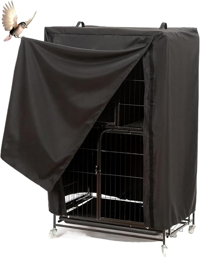Bird Cage Covers for Night - 66x48x102cm Breathable Budgies Guard Enclosure Shroud | Waterproof Nighttime Parakeet Parrot Cockatiel Shelter Draping Screen, Light-Blocking Aviary Protection Curtain