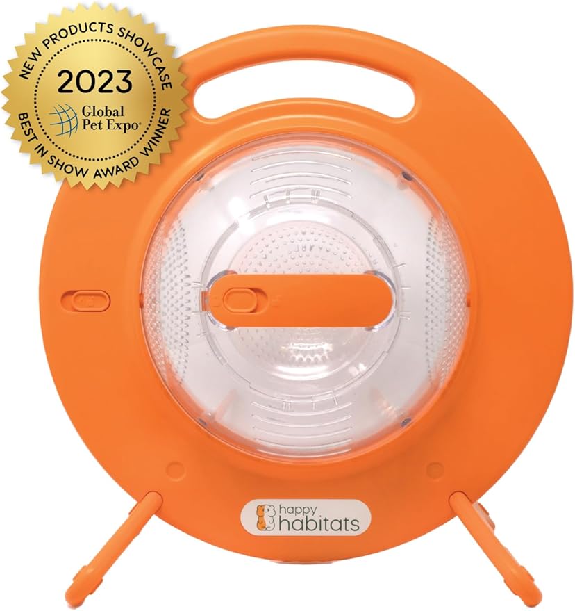 The Halo Small Pet Carrier and Hamster Exercise Ball – Safe, Portable & Breathable Design with Kick-Out Stands – Hamster Carrier & Accessories for Dwarf Hamsters, Mice & Gerbils