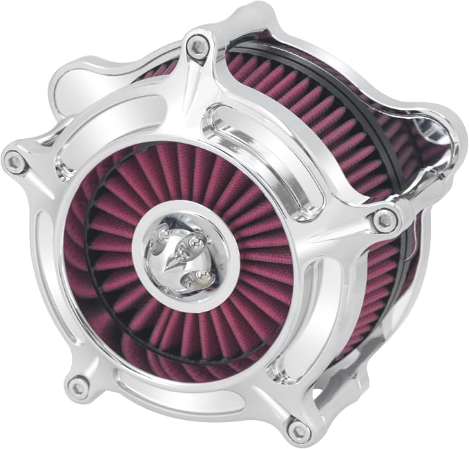HDBUBALUS Motorcycle CNC Spike Air Cleaner Air Filter Intake System Filter