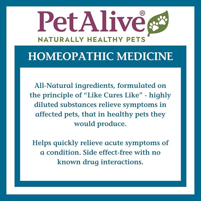 PetAlive Anti Itch Relief for Dogs and Cats Granules - Homeopathic Cat and Dog Allergy Relief - Stops Scratching, Soothes Redness and Dryness - Anti Itch for Dogs and Cats