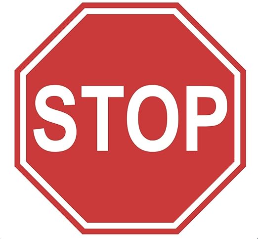 "Stop" Durable Laminated Vinyl Floor Sign- Sign by Graphical Warehouse- 5S Safety and Security Signage, Visual Communication Tool (26")