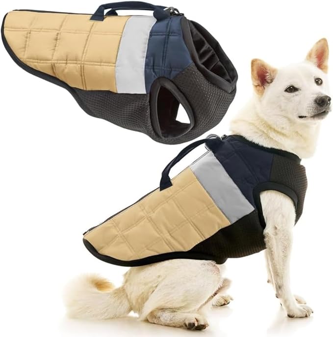 Gooby Bomber Vest Lift Dog Harness - Tan, Medium