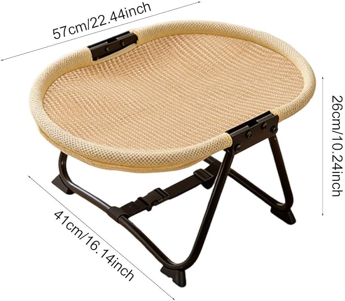 Elevated Pet Bed Furniture Lightweight Portable Gifts up Multifunctional Foldable Outdoor Accessory Pet Supplies, Hemps