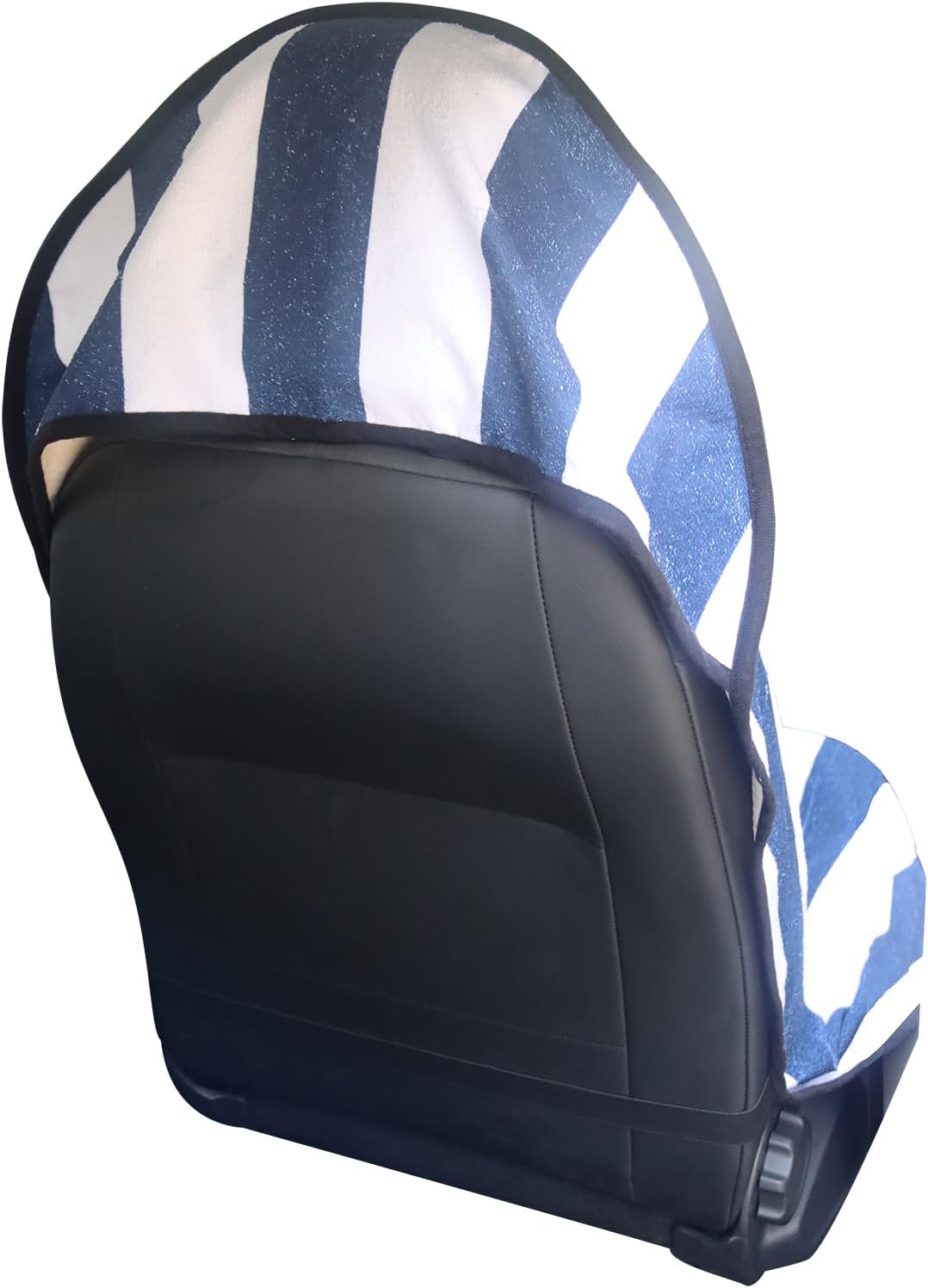 Car Seat Cover Protector Front Seats,for Gym Workout,Running,Swimming,Beach and Hiking,Waterproof Sweat Towel Bucket Seat Covers for Cars SUV Trucks (Blue Stripe, 2Pcs)