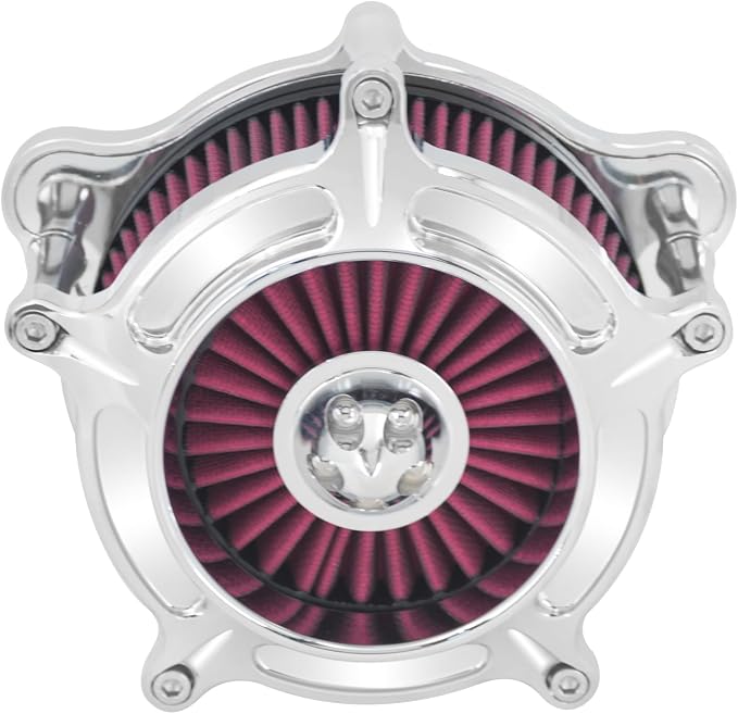 HDBUBALUS Motorcycle CNC Spike Air Cleaner Air Filter Intake System Filter