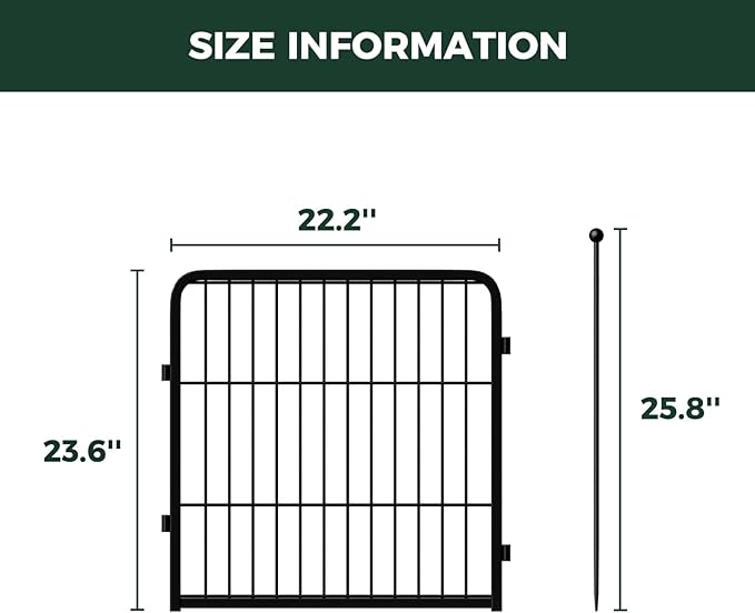 FXW Rollick Unleashed Dog Playpen for Indoor, Yard, RV Camping, 24 inch 2 Panels for Small and Puppy Dogs, Black│Patented