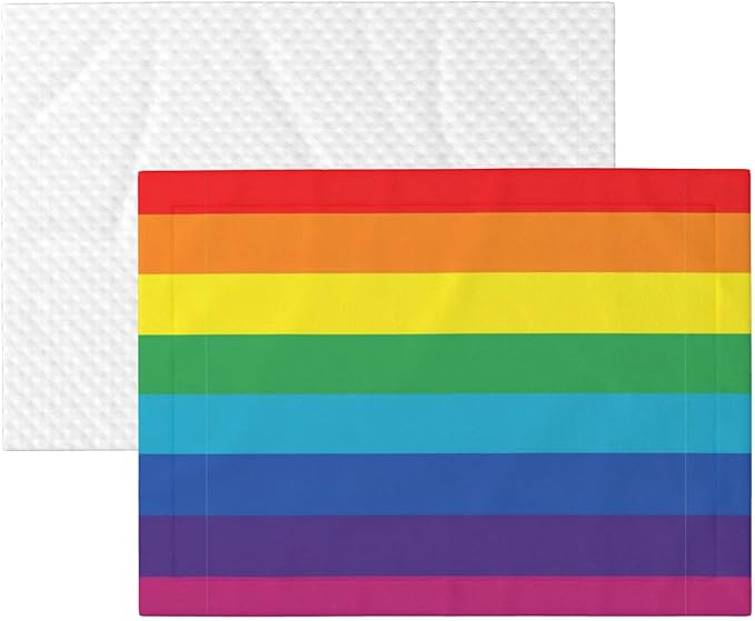 Reversible Plush Pet Blanket for Puppies Kittens, LGBT Pride Rainbow Flag, Double Sided Gentle Dot Texture for New Pets Adjusting to Home Environment Softly