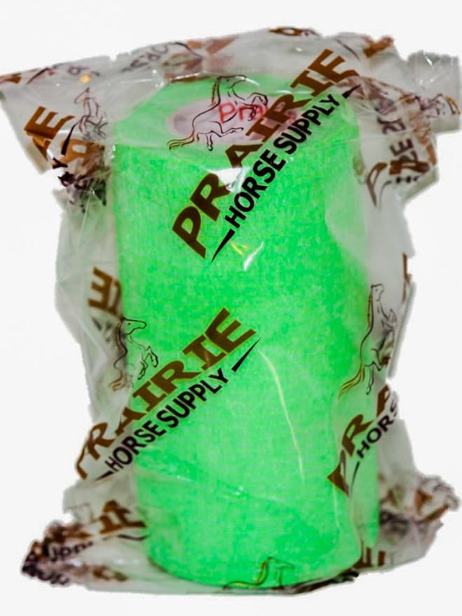 Vet Wrap Tape (Neon Green) (2 Pack) (3 Inch x 15 feet) Self Adhesive Adherent Adhering Cohesive Flex Self Stick Bandage Grip Roll Dog Cat Pet Horse