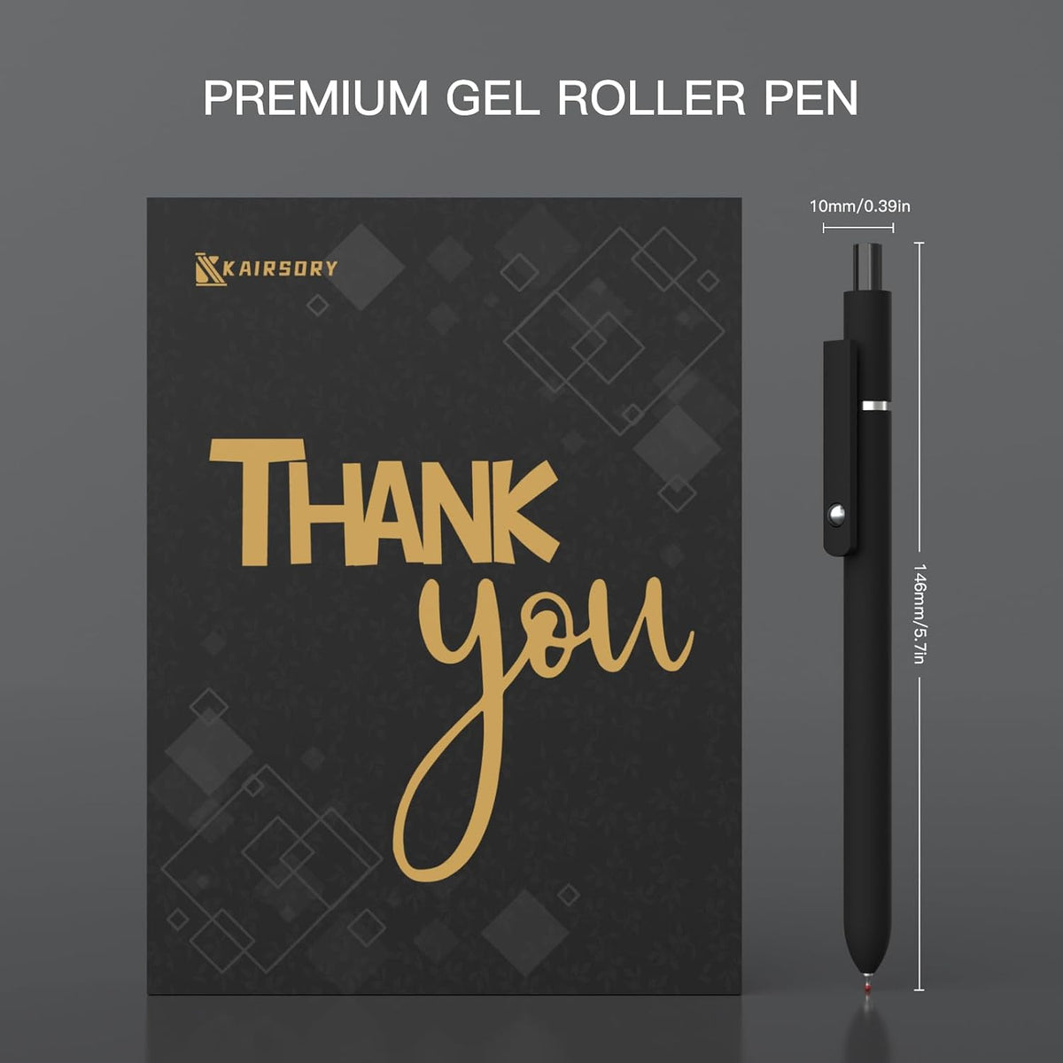 Gel Pens,0.5mm Fine Point Quick Dry Pens Smooth Writing Japanese gel pen,High-End Series Black Ink nurse aesthetic gel pen for Journaling Note Taking(10 Pcs Black Ink- Black shaft pens)