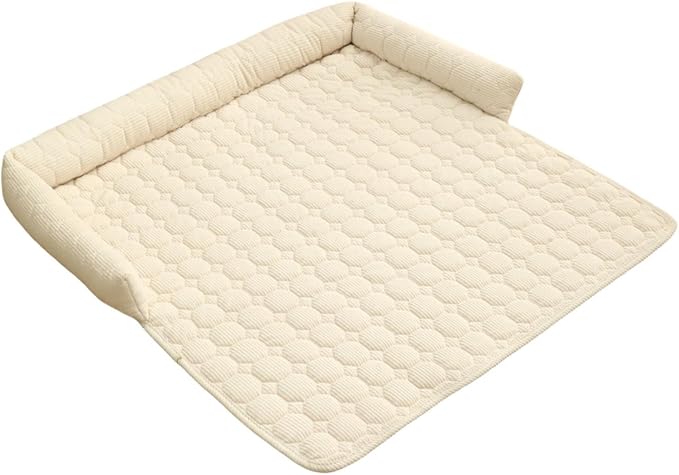 Luxurious Calming Dogs/Cats Bed Mats, Dog Couch Covers Protector, Dog Bed Fluffy Plush Mat for Furniture Protector with Removable Washable Cover for Large Medium Small Dogs and Cats (White)