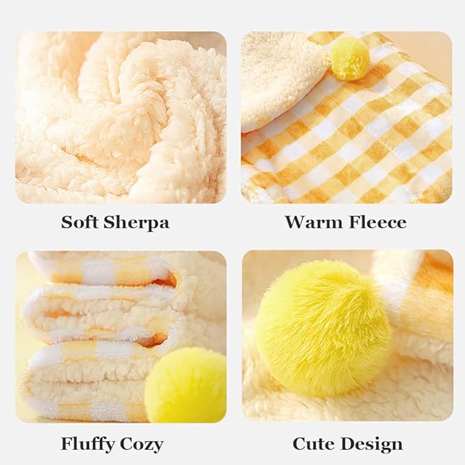3Pcs Blankets Soft Fluffy Sherpa Fleece Pet Blanket Plaid Blanket for Dog Puppy Cat (Plaid-3pcs, Medium)